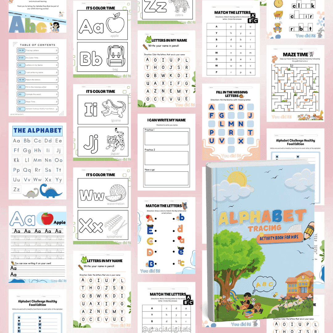 Abc Writing Fun Alphabet Fun Coloring Book for Fun Learning – Else's Hobby Corner