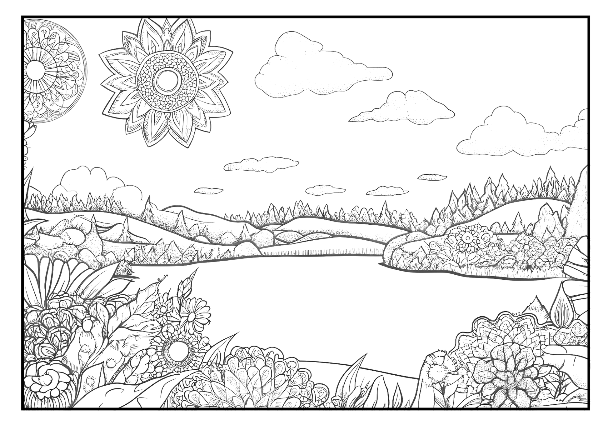 Color Your Calm - Else's Hobby - mindful coloring page