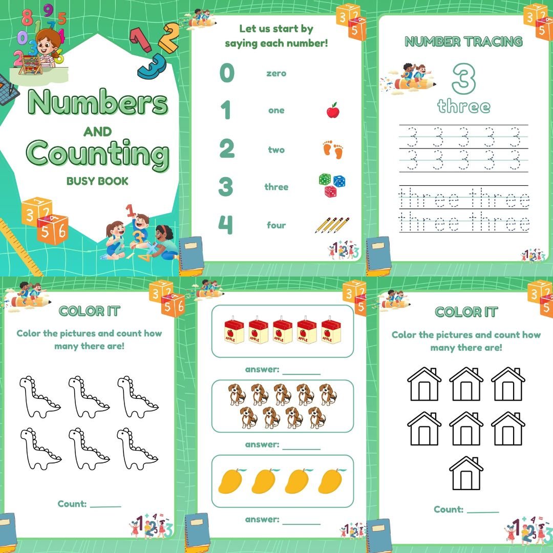 Numbers and Counting Busy Book - Else's Hobby Corner